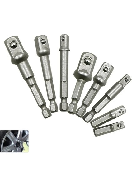 A7 Krom Vanadyum Çelik Soket Adaptörü Hex Shank 1/4 "3/8" 1/2 "uzatma Matkap Uçları Bar Hex Bit Seti Elektrikli Matkap Elektrikli El Aletleri (Yurt Dışından) fırsatları