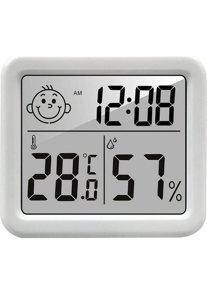 Beyaz 0.8mm LCD Dijital Sıcaklık Nem Ölçer Arka Işık Ev Kapalı Elektronik Higrometre Termometre Hava Istasyonu Bebek Odası (Yurt Dışından)