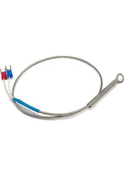K 8mm Delik FTARR01 K E Tipi 0.5m Metal Ekranlama Kablosu 5mm 6mm 8mm 10MM 14MM Çaplı Delik Halka Başlı Termokupl Sıcaklık Sensörü (Yurt Dışından)