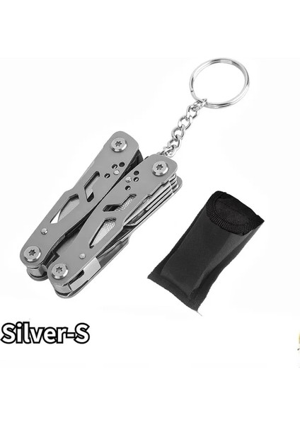 Silver-S Çok Fonksiyonlu Paslanmaz Çelik Çok Alet Çakı Pense Katlanır Pense Mini Taşınabilir Katlanır Pense Katlanır Bıçak Bıçak (Yurt Dışından)