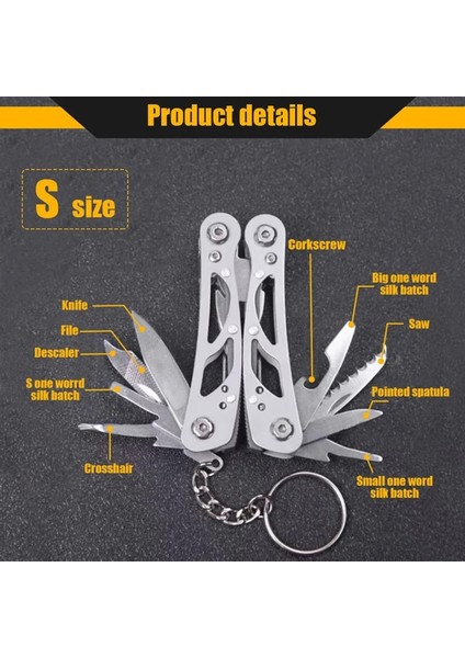 Silver-S Çok Fonksiyonlu Paslanmaz Çelik Çok Alet Çakı Pense Katlanır Pense Mini Taşınabilir Katlanır Pense Katlanır Bıçak Bıçak (Yurt Dışından) fiyatları