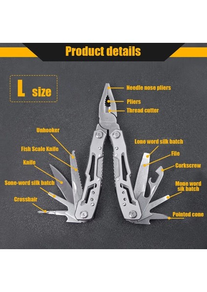 Silver-S Çok Fonksiyonlu Paslanmaz Çelik Çok Alet Çakı Pense Katlanır Pense Mini Taşınabilir Katlanır Pense Katlanır Bıçak Bıçak (Yurt Dışından) modelleri