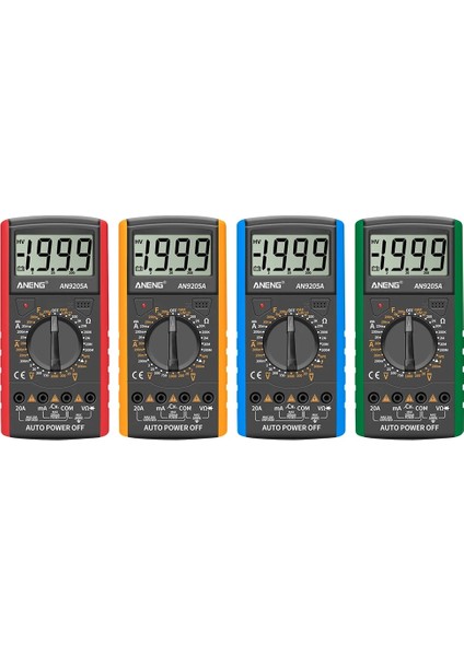Kırmızı Aneng AN9205A + LCD Ekran 1999 Sayımlar Dijital Multimetre Taşınabilir Ac / Dc Voltmetre Ampermetre Direnç Test Cihazı (Yurt Dışından)