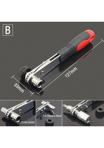 B 1 Adet Teleskopik Oluklu Phillips Sürücüler Manyetik Uçları Ayarlanabilir Tornavida Seti Cırcır Anahtarı Soket Tamir El Aletleri (Yurt Dışından)