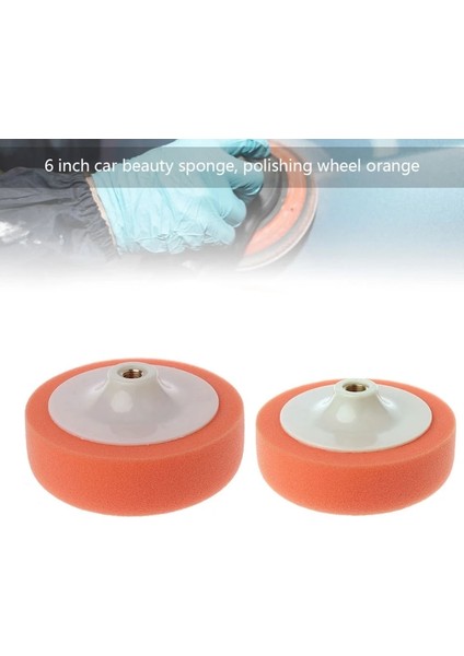 14MM 6 Inç 6 Inç 15CM Oto Araba Parlatma Parlatma Parlatma Pedi Sünger Tekerlek Ağda Turuncu (Yurt Dışından) fırsatları