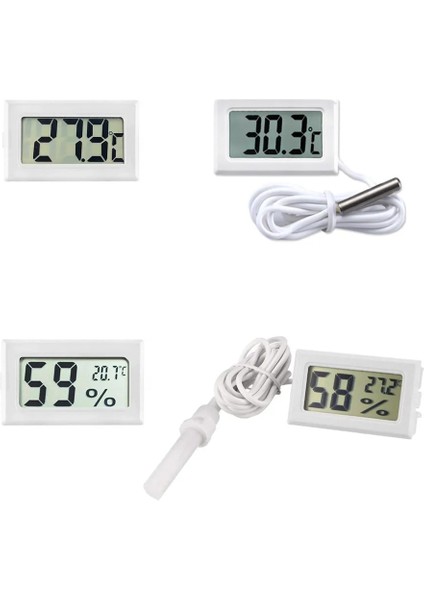 B Mini LCD Dijital Kapalı Uygun Sıcaklık Sensörü Nem Ölçer Ölçer Aletleri Kablo Termometre Higrometre Sıcaklık (Yurt Dışından) indirimleri
