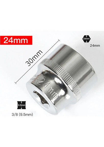 17MM 1 Adet Uzunluk 30MM Altıgen Soket Kol Anahtarı Metrik 3/8 "(9.5mm) Arayüz Soketleri Bit El Aletleri 6MM-24MM (Yurt Dışından) fırsatları