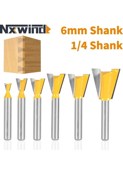 6X12.7 Nxwınd 6 mm 6.35 mm Shank Kırlangıç Ortak Yönlendirici Bit 14 Derece Ağaç Işleme Freze Kesicisi Gravür Alet Uçları Yüz Değirmeni (Yurt Dışından) fiyatları
