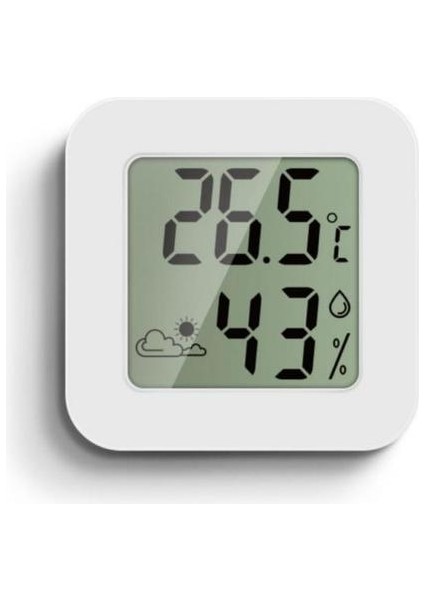 Kapalı Mini Termometre Higrometre Oturma Odası LCD Dijital Sıcaklık Nem Ölçer Sensörü Hava Istasyonu Ölçer Aracı (Yurt Dışından)