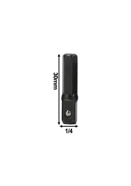 30MM 1/4 Adet Matkap Soket Adaptörü Darbeli Sürücü 1/4 Inç Hex Shank Kare Soket Uzatma 25/30/50/65MM Alet Aksesuarları (Yurt Dışından)
