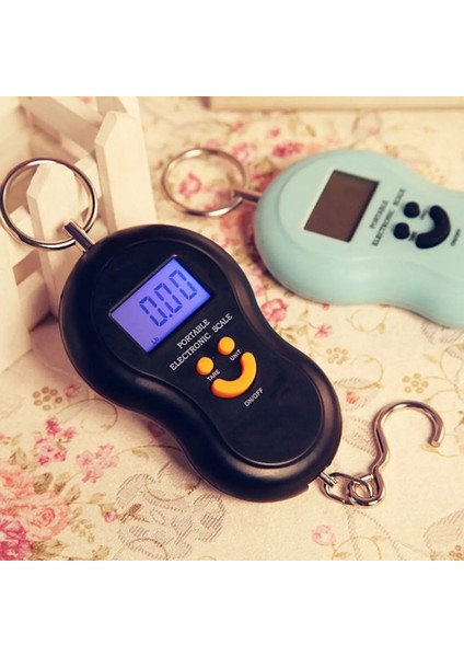 Turuncu Mini 50KG/10G Taşınabilir LCD Ekran Bagaj Balıkçılık Kanca Elektronik Ağırlık Dijital Ölçekli Cep Tartı Asılı Ölçek (Yurt Dışından) fırsatları