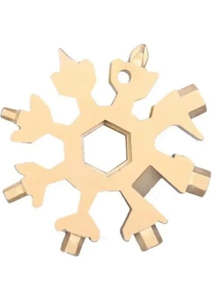 Altın 18 In 1 Kar Tanesi Allen Anahtar Anahtarı Çok Fonksiyonlu Edc Tornavida Taşınabilir Mater Hex Anahtarlık Araçları Bisiklet Kombinasyonu Anahtarı (Yurt Dışından)