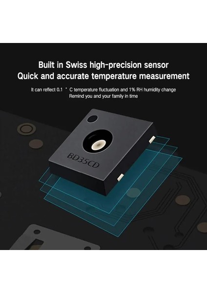 1 Adet Xıaomı Mijia Bluetooth Termometre Akıllı Elektrikli Dijital Higrometre Termometre Nem Monitör Sensörü Mijia Uygulaması ile Çalışmak (Yurt Dışından)
