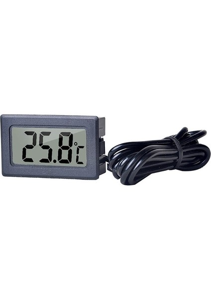 3m Siyah 1/2/3/5m Mini Dijital LCD Kapalı Uygun Sıcaklık Sensörü Nem Ölçer Termometre Higrometre Ölçer Su Geçirmez Prob (Yurt Dışından)