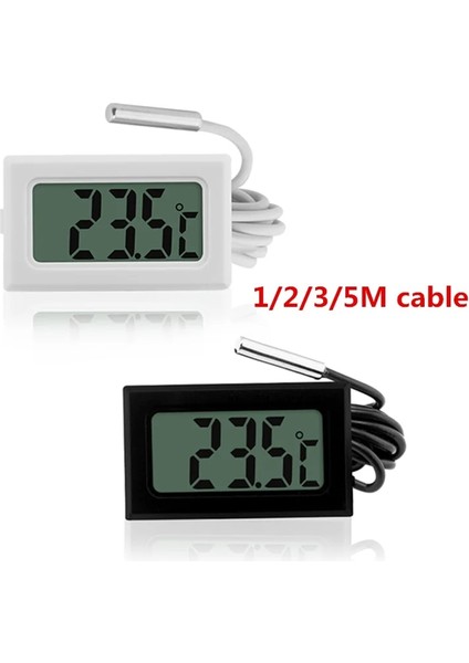 3m Siyah 1/2/3/5m Mini Dijital LCD Kapalı Uygun Sıcaklık Sensörü Nem Ölçer Termometre Higrometre Ölçer Su Geçirmez Prob (Yurt Dışından) fiyatları