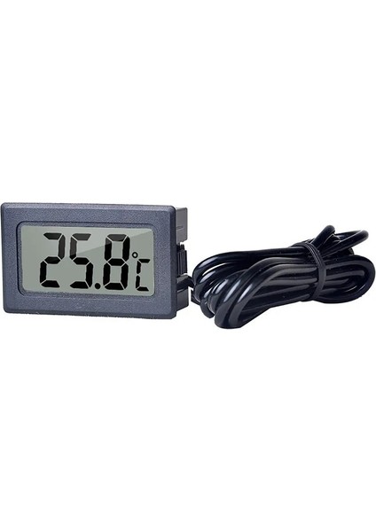 3m Siyah 1/2/3/5m Mini Dijital LCD Kapalı Uygun Sıcaklık Sensörü Nem Ölçer Termometre Higrometre Ölçer Su Geçirmez Prob (Yurt Dışından) fırsatları