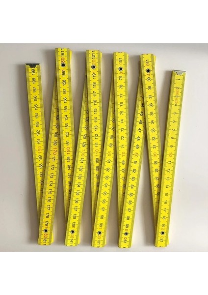 Sarı Katlanır Ahşap Cetveller Ölçme Çubukları 2 Metre Ahşap Katlanabilir Cetvel Kıstas Ölçme Kuralı Ahşap Dıy Zanaat Marangoz (Yurt Dışından)