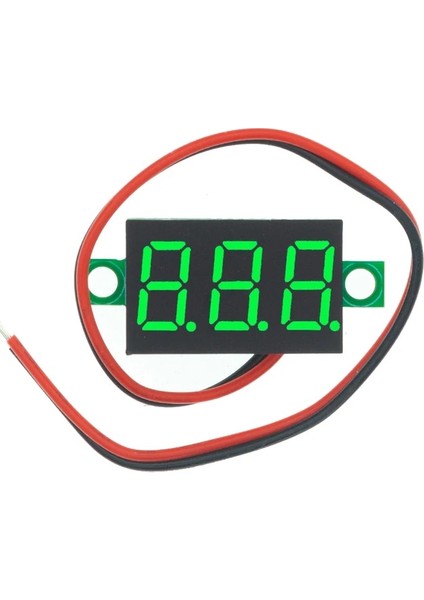 2 Telli Yeşil 0.36 Inç 2/3 Tel 0.36'' Dc 4.5-30V 3 Haneli Ekran Voltmetre Mini LED Dijital Panel Gerilim Ölçer Enstrüman Kırmızı/mavi/yeşil (Yurt Dışından)