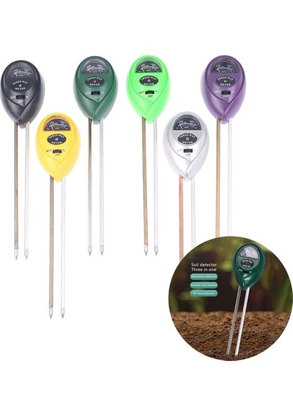 Tip 3 Dijital 3in1/4 In 1 Toprak Ph Ölçer Nem Monitörü Sıcaklık Güneş Işığı Test Cihazı Bahçe Bitkileri Tarım Için (Yurt Dışından)