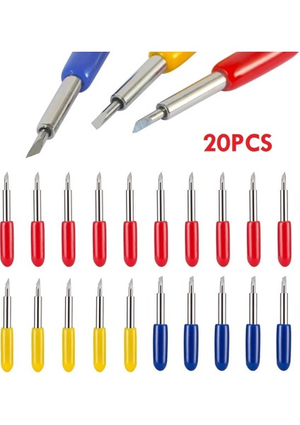 20 Adet/grup 30/45/60 Derece Yedek Bıçaklar Roland Cricut Kesme Bıçağı Plotter Vinil Kesici Bıçak Bıçakları Ofset Güç Aracı (Yurt Dışından) fırsatları