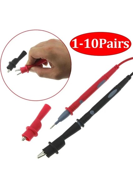 2 Çift 1-10 Çift Timsah Timsah Multimetre Test Kabloları Kelepçeleri Gerilim Test Klipsi Kelepçeleri Probları Multimetre Test Cihazı Metre Probu (Yurt Dışından) fiyatları