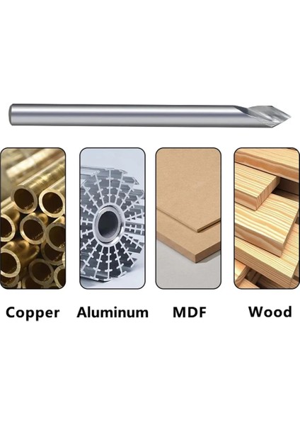 45D 0 2 1 Adet 3.175MM Shank V Şekli Uç Uç Freze Oyma Kesici 20/30/45/60 Derece Freze Kesicisi Ucu Karbür 3D Gravür Bit Araçları (Yurt Dışından)