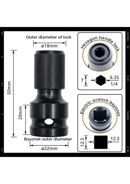 1 Adet Soket Dönüştürücü Adaptör 1/2 Ila 1/4 "lokma Anahtar Lokma Seti Dönüştürücü Elektrik Anahtarı Dönüşüm Kol Adaptörü El Aleti (Yurt Dışından)