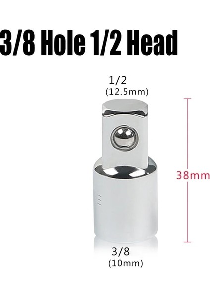 Stil 4 1 Adet 1/4 "3/8" 1/2 "cırcır Anahtarı Adaptörü Krom Vanadyum Çelik Kol Adaptör Soketi Evrensel Ortak Tahrik Soketi Dönüştürücü (Yurt Dışından)