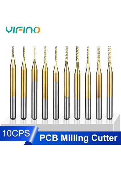 1.5mm Kaplamalı Pcb Mısır Freze Kesici Ithal Alaşım Freze Kesici Oyma Devre Tungsten Çelik Freze Kesici 0.6-3.175MM (Yurt Dışından) fiyatları