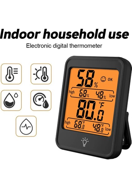 Siyah Arkadan Aydınlatmalı Thermopro Dijital Higrometre Oda Termometresi Iç Mekan Elektronik Sıcaklık Nem Monitörü Arkadan Aydınlatmalı Hava Istasyonu (Yurt Dışından) fiyatları