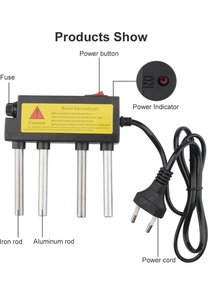 Abd Plug 220 V Taşınabilir Su Kalitesi Elektroliz Testi Premium Elektrot Çubuk Elektroliz Aleti Ev Yüzme Havuzu Tds Test Cihazları (Yurt Dışından)