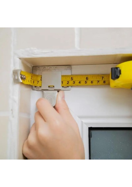 Gümüş 1 Adet Mezura Bulucu Ev Aracı Mezura Bulucu Klip El Taşınabilir Araç Ağaç Işleme Için Uygun Ölçü Hassas Haedware (Yurt Dışından)