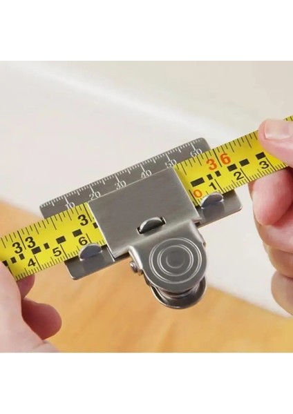 Gümüş 1 Adet Mezura Bulucu Ev Aracı Mezura Bulucu Klip El Taşınabilir Araç Ağaç Işleme Için Uygun Ölçü Hassas Haedware (Yurt Dışından)