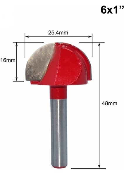 A-08 6/6.35MM Shank Yuvarlak Uçlu Yönlendirici Bit Yuvarlak Freze Kesici Ahşap Cnc Yarıçapı Çekirdek Kutusu Katı Karbür Matkap Ucu Woofworking Araçları (Yurt Dışından)