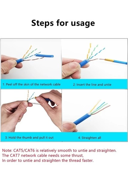 Turuncu Zoerax Ağ Mühendisi Araçları Cat5 Cat6 Için Ağ Kablosu Gevşetici Ethermet Kablo Gevşetici Bükümlü Tel Çekirdek Ayırıcı Lan (Yurt Dışından) indirimleri