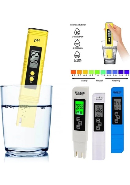 Su Test Cihazı D Tds Metre Su Kalitesi Test Cihazı Otomatik Kalibrasyon 0-990PPM Yüzme Havuzları Içme Suyu Akvaryumları Için Saflık Su Sayacı (Yurt Dışından) fiyatları