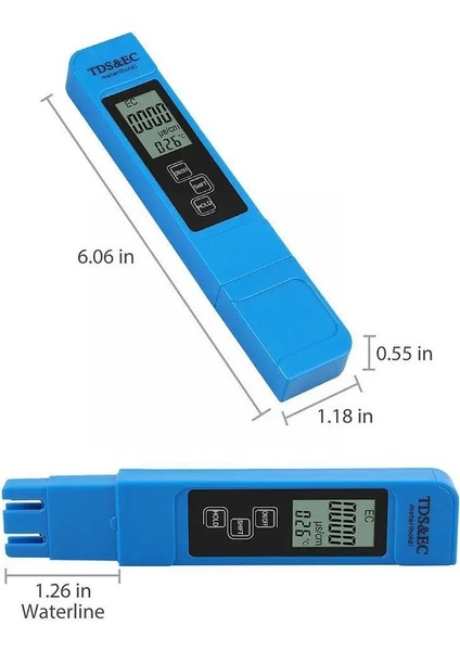 B Mavi 3 In 1 Dijital Tds Metre Su Test Cihazı Dijital 0.0-14.0 Ph Metre Test Cihazı Tdsec LCD Su Saflığı Ppm Akvaryum Filtresi Aqua R2K9 (Yurt Dışından) modelleri