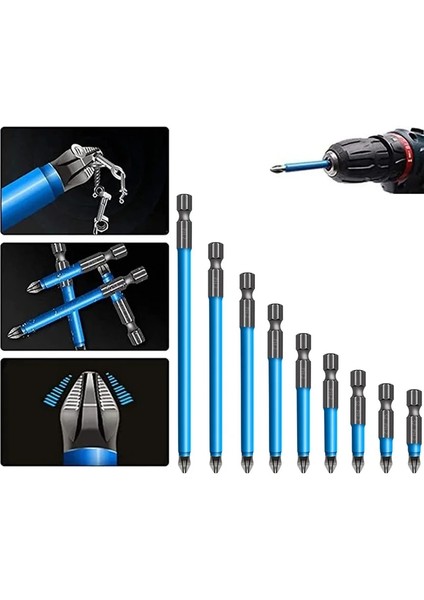 PH2-150MM Anti Kaymaz Manyetik Tornavida Bit 9255 Alaşımlı Çelik Tornavida Uçları El Aletleri Elektrikli Hex Shank Ph1/ph2/ph3/pz1/pz2/pz3 (Yurt Dışından) fiyatları