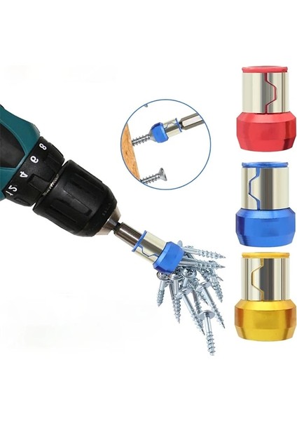 Mavi 1/2 Adet Manyetik Bit Tutucu Alaşım Elektrikli Manyetik Halka Tornavida Bit Kafa Güçlü Kaymaz Mıknatıs Halkası Phillip Bit Araçları (Yurt Dışından) indirimleri