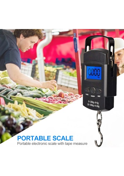 50 kg Elektronik Taşınabilir Dijital Terazi El Kanca Dengesi Tartı Ev Aracı 1 M Bant ile Hacmi Ölçmek Için Uygun (Yurt Dışından) modelleri