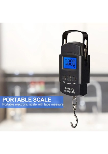 50 kg Elektronik Taşınabilir Dijital Terazi El Kanca Dengesi Tartı Ev Aracı 1 M Bant ile Hacmi Ölçmek Için Uygun (Yurt Dışından) fırsatları
