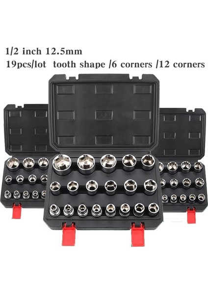 18MM Dişli Kol 1/2 "inç 12.5mm Kare Sürücü Soket Bit Cırcır Anahtarı Soket Güç Aracı Torx Yıldız Bit Oto Tamir El Aletleri (Yurt Dışından)