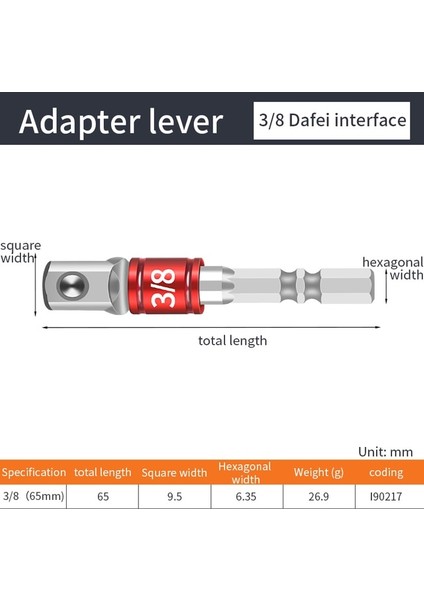 I90217 3 Adet Matkap Soket Adaptörü Darbeli Matkap Uzatma Matkap Uçları Bar Soket Adaptörü 1/4 3/8 1/2 Boyutu Hex Shank Kare Kafa Matkap Ucu (Yurt Dışından)