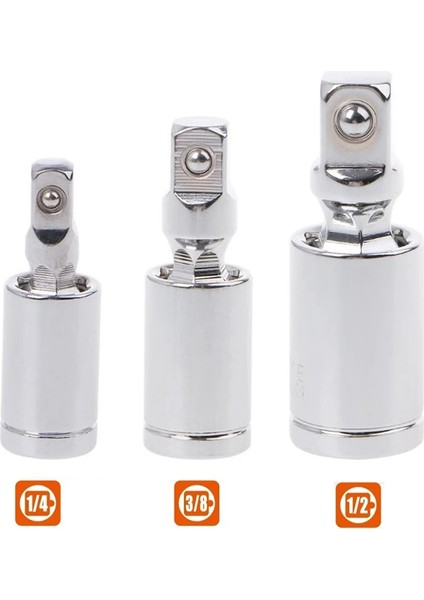 3-8 1/4 "3/8" 1/2" Evrensel Ortak 360 Derece Cırcır Açısı Uzatma Çubuğu Soket Adaptörü Bükülebilir Adaptör Soketi Araçları El Soket Aracı (Yurt Dışından)