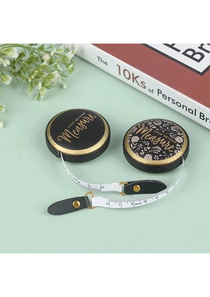 Siyah Taşınabilir 1.5 M Retro Vintage Santimetre Inç Rulo Mezura Cetvel Pu Deri Mezura Mini (Yurt Dışından)