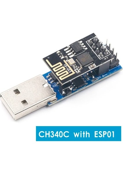 CH340C ile Esp-01 ESP8266 ESP-01/ESP-01S Wıfı Modülü Adaptörü Indir Hata Ayıklama Bağlantı Kiti CH340C Arduino Ide Usb'den ESP8266'YA ESP-01S Dıy Kiti (Yurt Dışından)