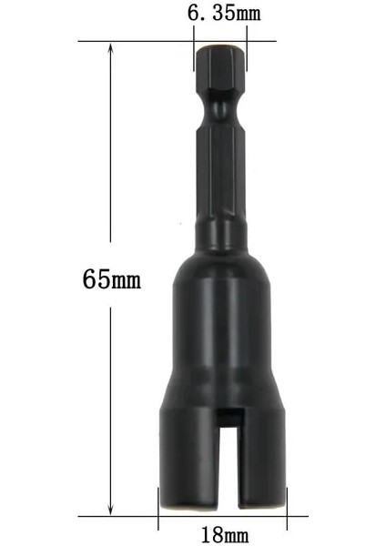 1 Adet Siyah Binoax Oluklu Kanat Somun Sürücü Soket Kol Anahtarları Araçları 1/4 Inç Hex Shank Panel Somunları Için Göz Vidaları C Kanca Cıvataları (Yurt Dışından)