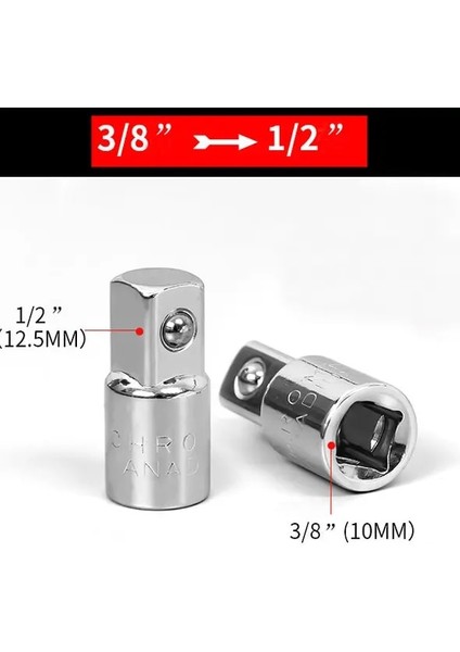 D 1/4" 3/8" 1/2" Cırcır Anahtarı Adaptörü Krom Vanadyum Çelik Kol Adaptörü Sürücü Soket Dönüştürücü Anahtar-Kol Bağlantısı Dönüştürücü (Yurt Dışından)