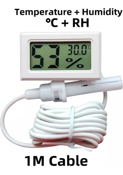 Telli Beyaz Mini LCD Dijital Iç Mekan Termometresi Higrometre Sıcaklık Iç Mekan Uygun Sıcaklık Sensörü Nem Ölçer Ölçer Aletleri (Yurt Dışından)