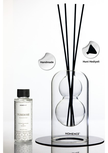 Çiçeksi Bambu Çubuklu Oda Kokusu Dekoratif Şişeli 100ml